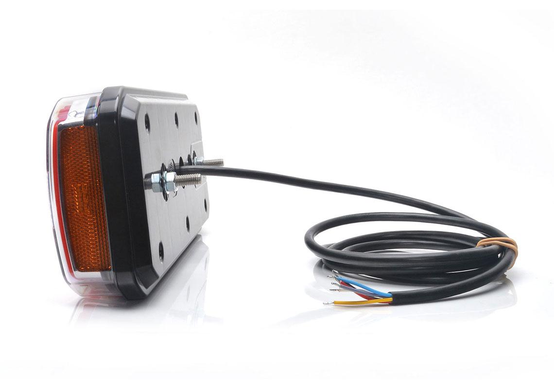 FEU LED 5 FONCTIONS DROIT 12/24V + CÂBLE 2M